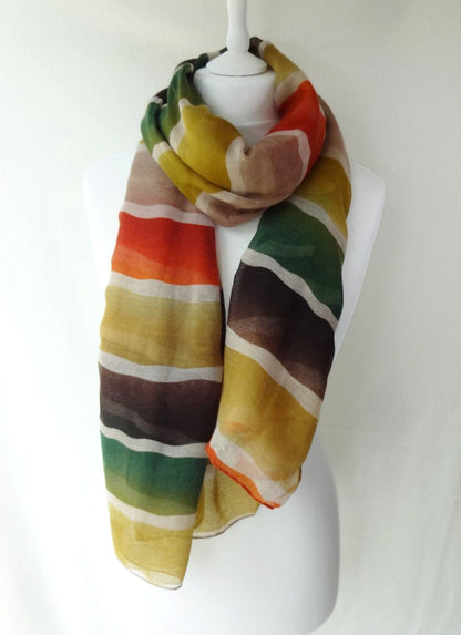 Rainbow Tie Dye Print Super Soft Lightweight Scarf|Wrap|Shawl - rainbow-tie-dye-print-super-soft-lightweight-scarf-wrap-shawl-Scarf