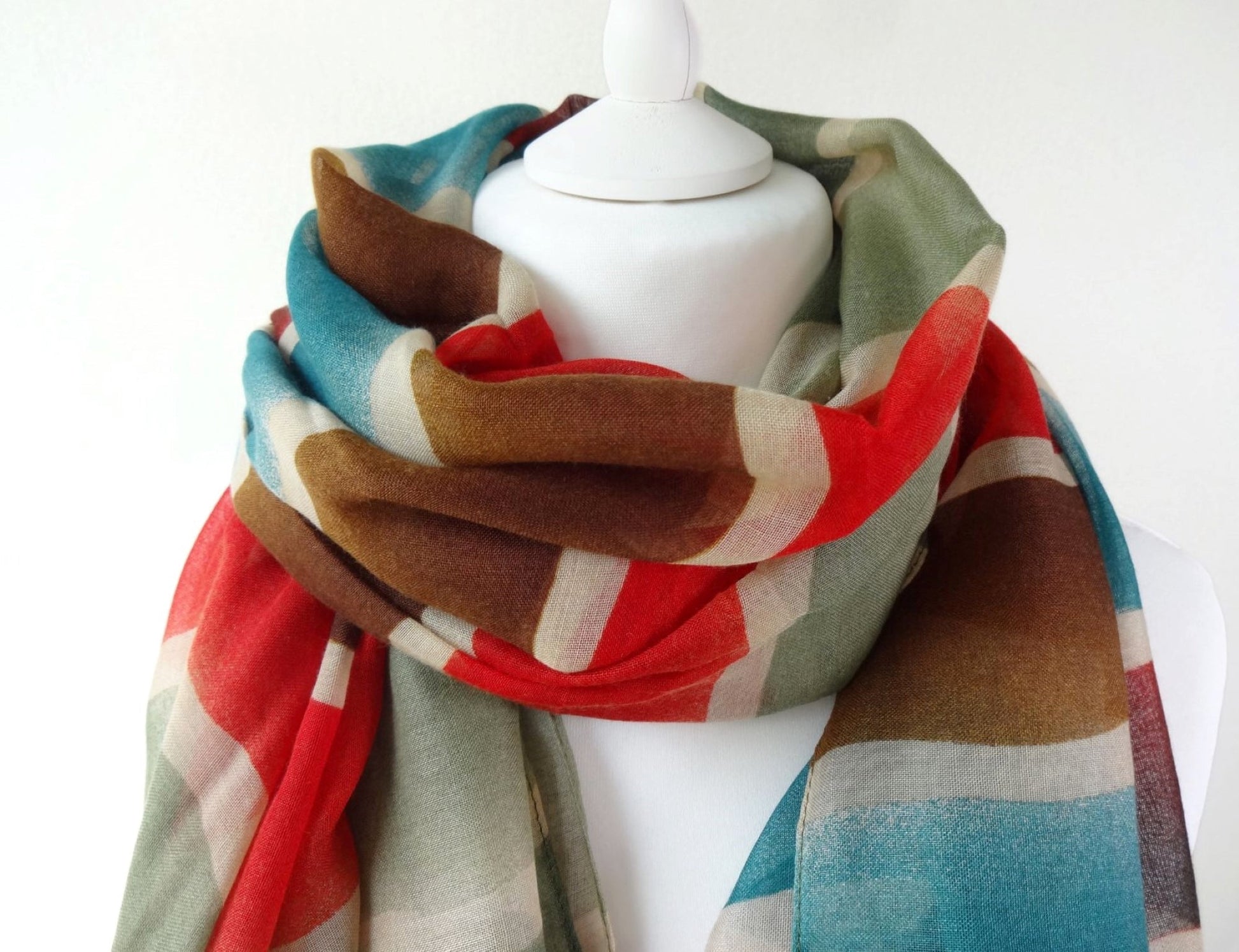 Rainbow Tie Dye Print Super Soft Lightweight Scarf|Wrap|Shawl - rainbow-tie-dye-print-super-soft-lightweight-scarf-wrap-shawl-Scarf