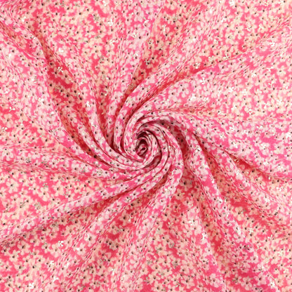 Rose Gold Foiled Lobelia Flower Print Scarf - lobelia-print-Scarf