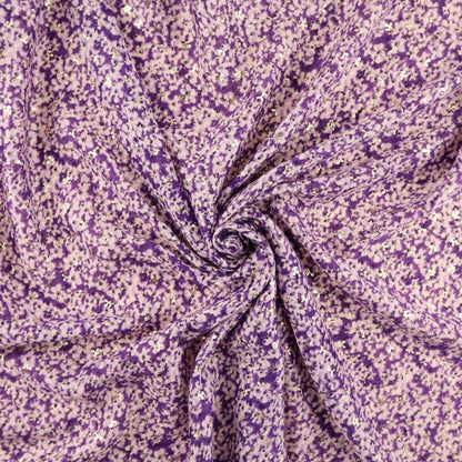 Rose Gold Foiled Lobelia Flower Print Scarf - lobelia-print-Scarf