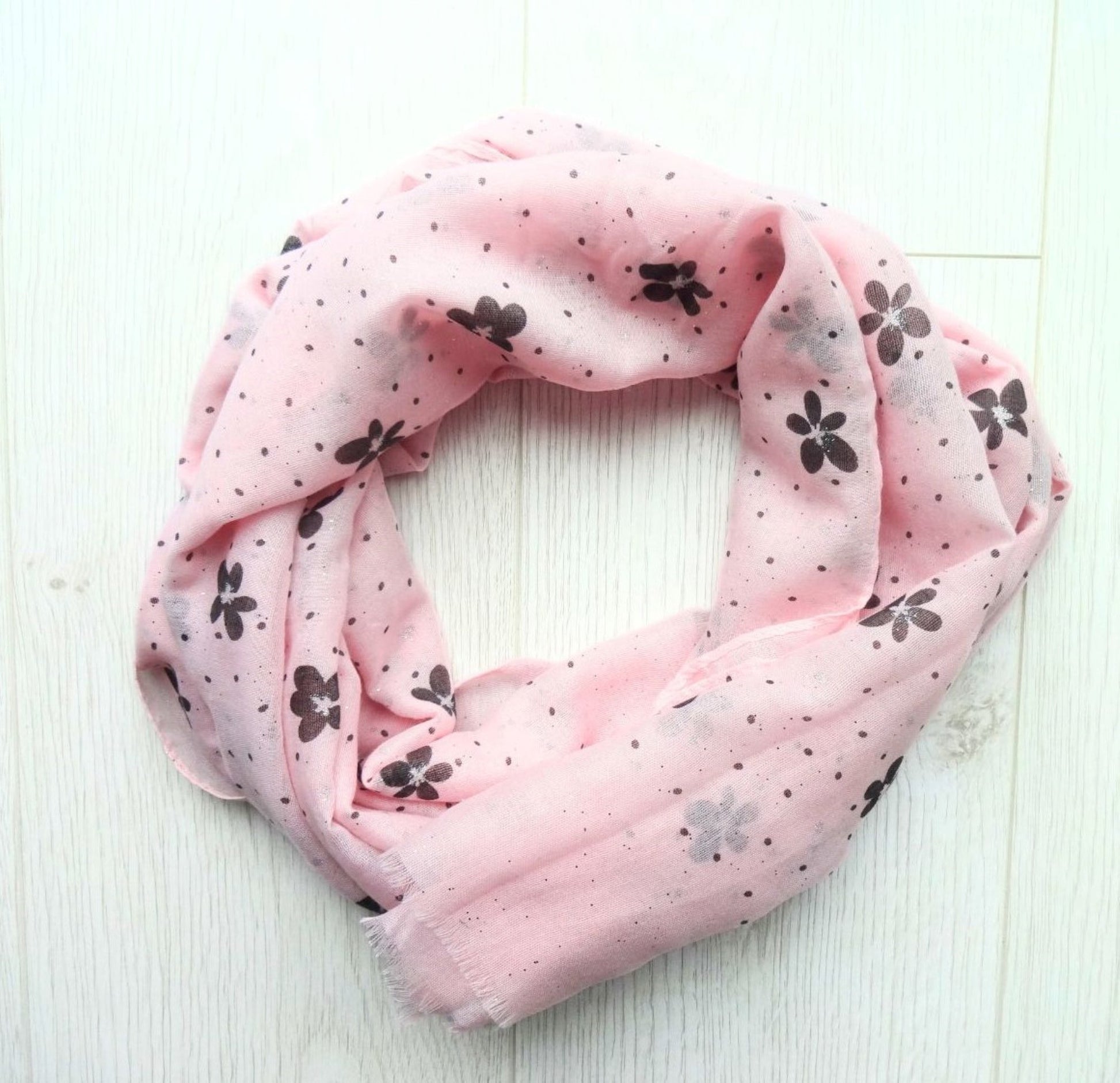 Summer Daisies & Dots Shimmer Print Oversized Soft Lightweight Scarf/Shawl - summer-daisies-dots-shimmer-print-oversized-soft-scarf-shawl-in-baby-blue-Scarf