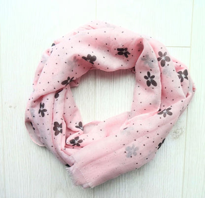 Summer Daisies & Dots Shimmer Print Oversized Soft Lightweight Scarf/Shawl - summer-daisies-dots-shimmer-print-oversized-soft-scarf-shawl-in-baby-blue-Scarf