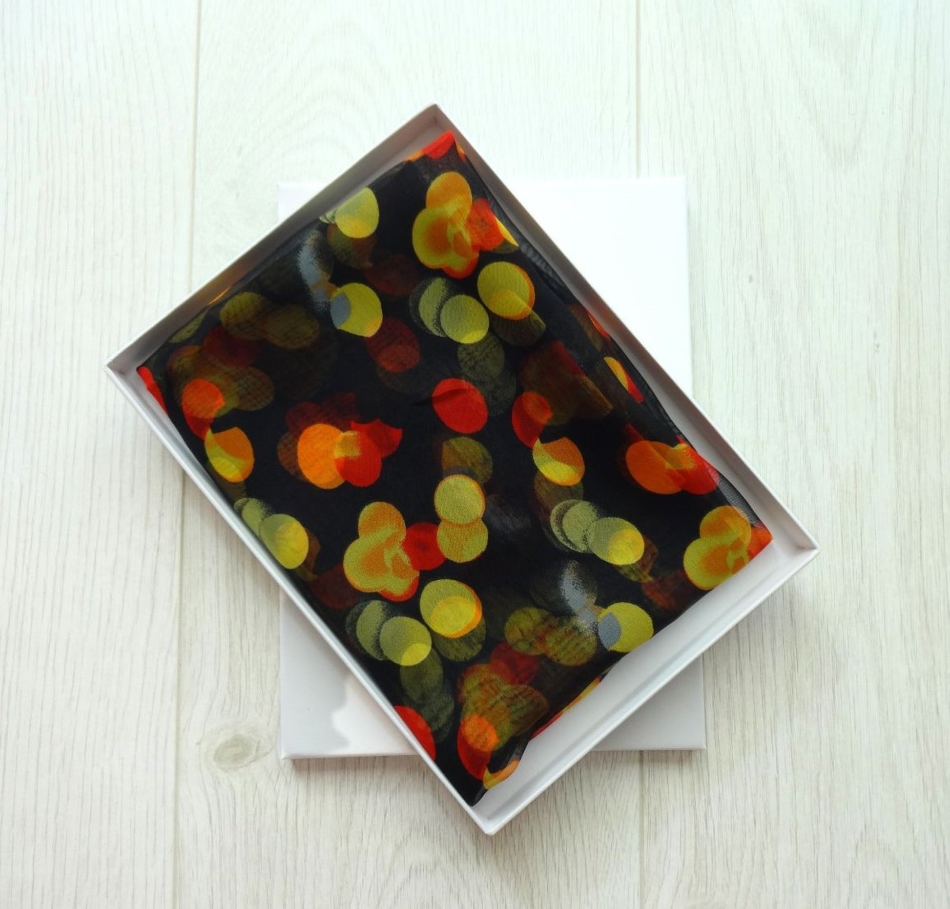 Ultra-lightweight Pretty Bokeh Print Chiffon Style Scarf - ultra-lightweight-pretty-bokeh-print-chiffon-style-scarf-Scarf