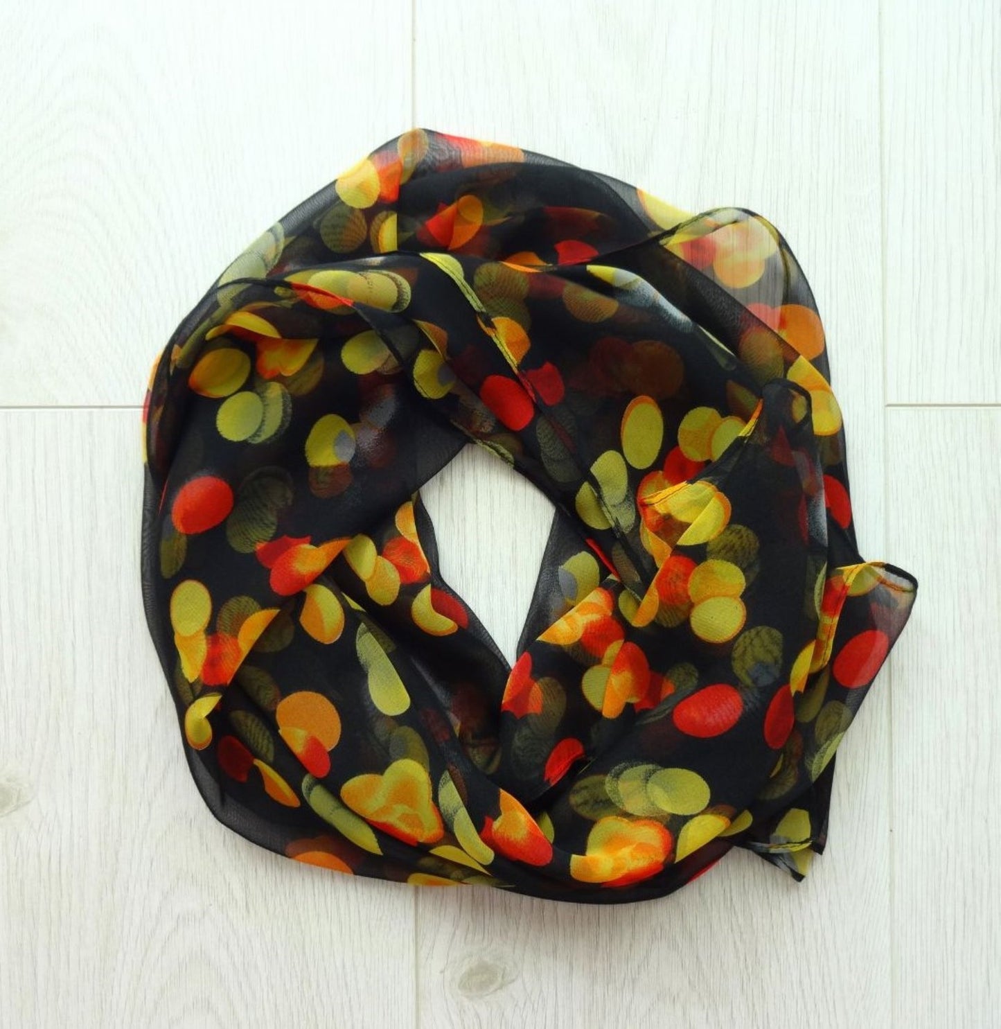 Ultra-lightweight Pretty Bokeh Print Chiffon Style Scarf - ultra-lightweight-pretty-bokeh-print-chiffon-style-scarf-Scarf