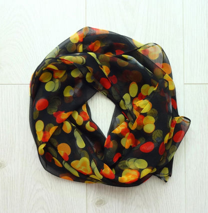 Ultra-lightweight Pretty Bokeh Print Chiffon Style Scarf - ultra-lightweight-pretty-bokeh-print-chiffon-style-scarf-Scarf