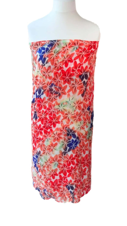 Ultra-Soft Floral Beach Cover-up - vibrant-colourful-super-soft-lightweight-sarong-beach-cover-up-holiday-dress-Sarong