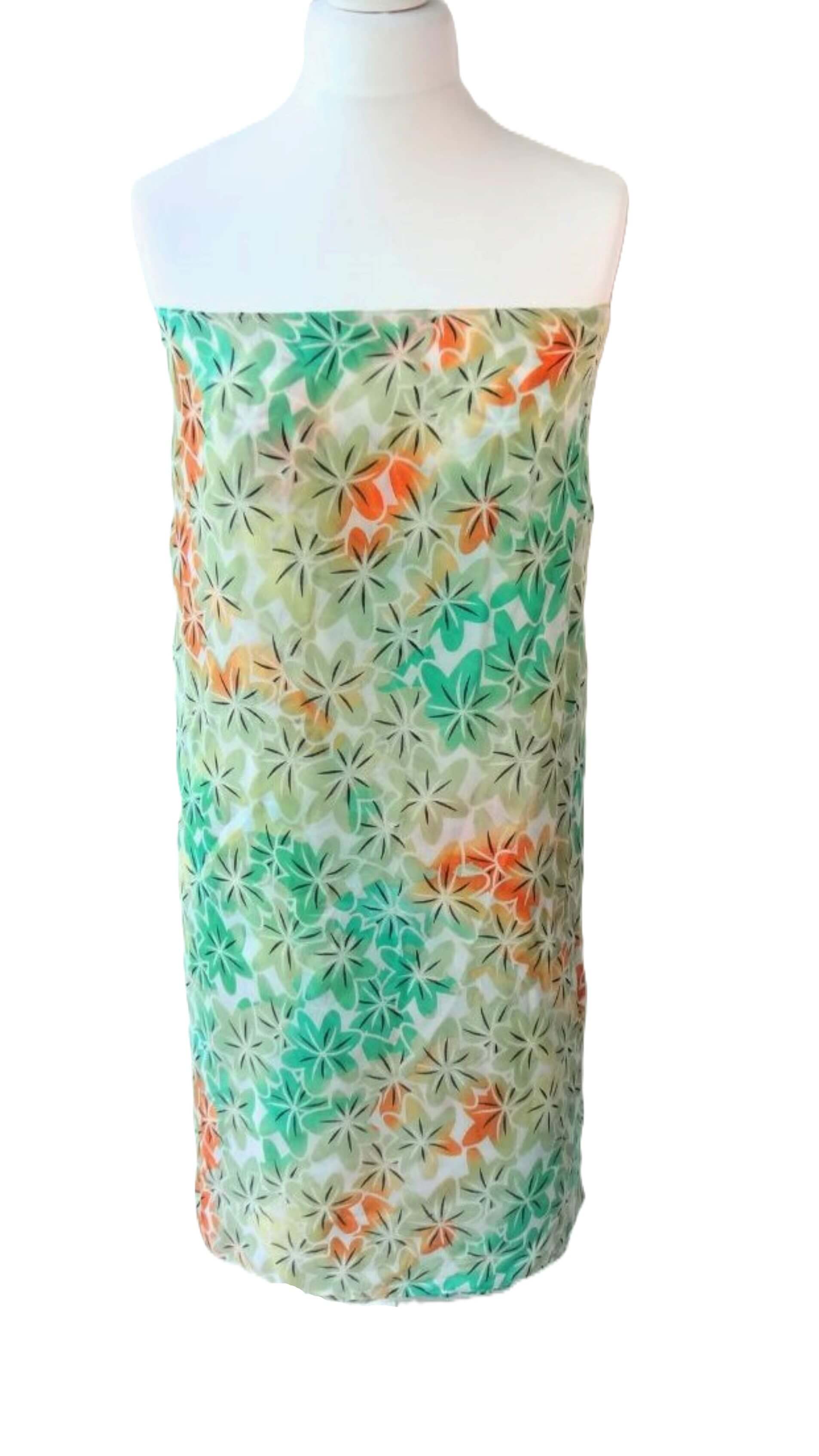 Ultra-Soft Floral Beach Cover-up - vibrant-colourful-super-soft-lightweight-sarong-beach-cover-up-holiday-dress-Sarong