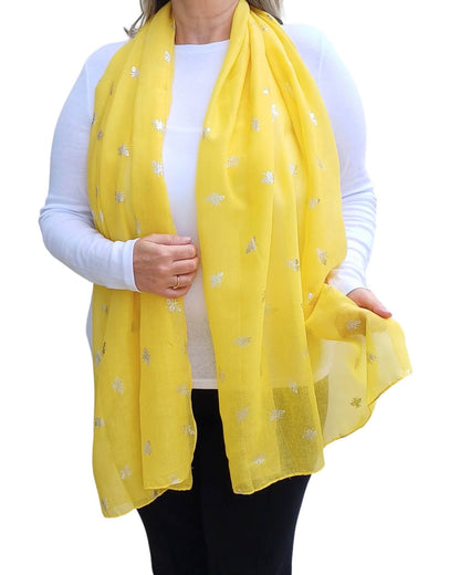 Silver Sparkle Bee Scarf