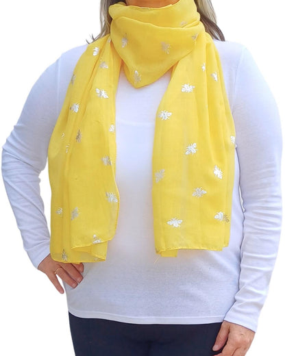Silver Sparkle Bee Scarf