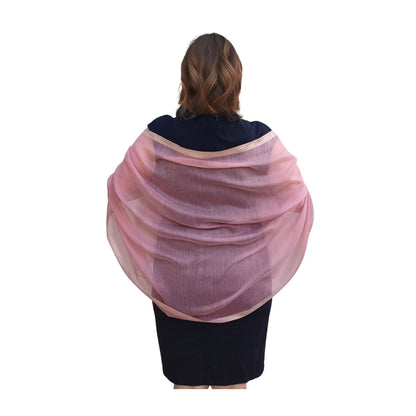 Elegant Sheer Organza Shawl – Silk Blend Wrap for Weddings & Evenings