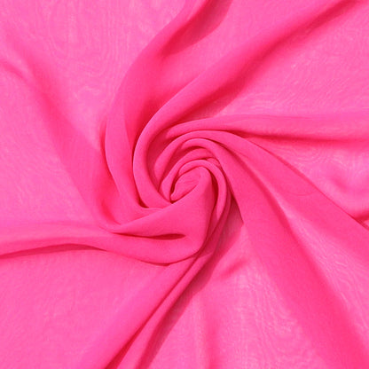 Hot pink chiffon scarf – bold sheer wrap with airy texture, lightweight and eye-catching accessory, Aurora’s Array bright pink scarf