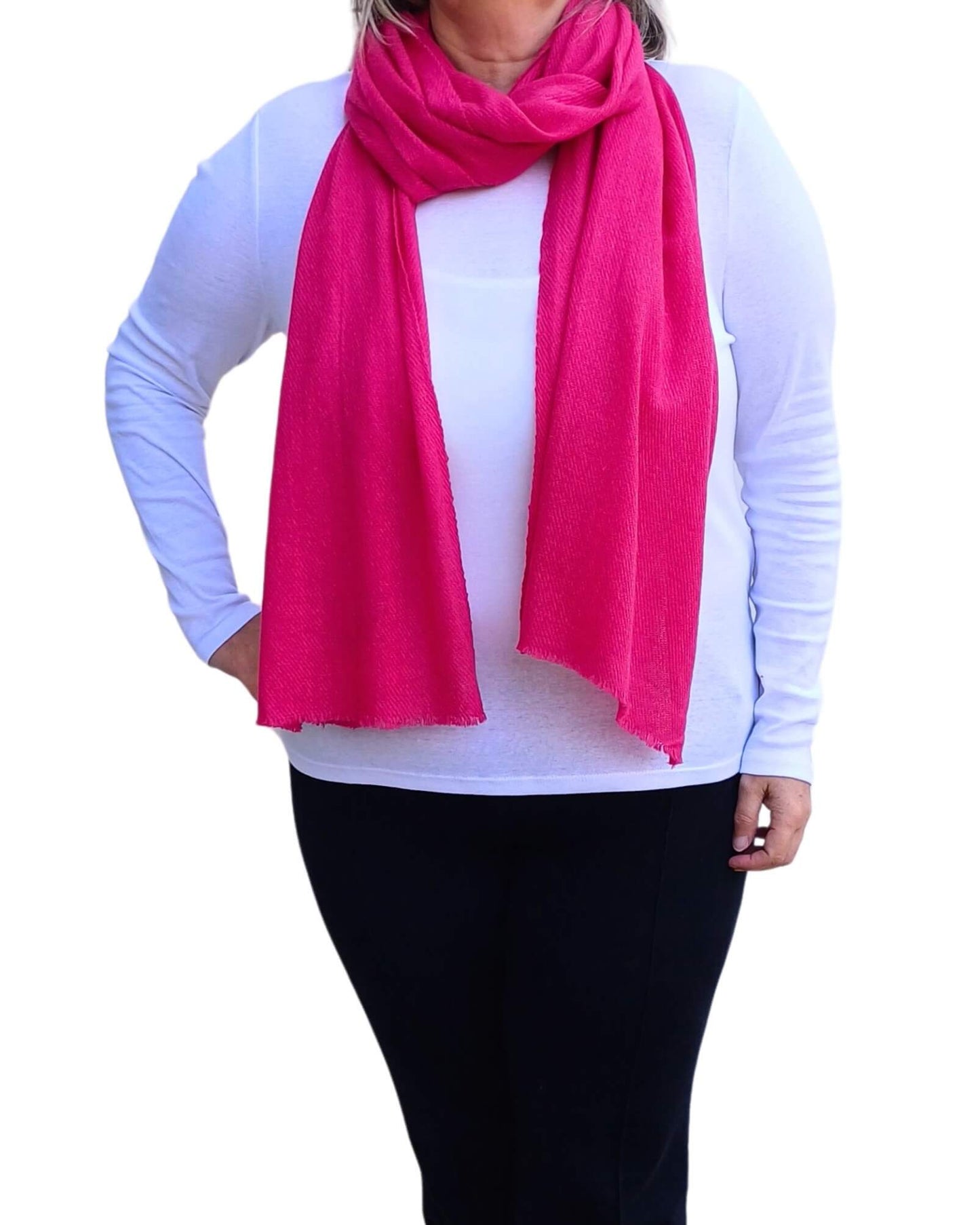Handmade Plain Cashmere Scarf