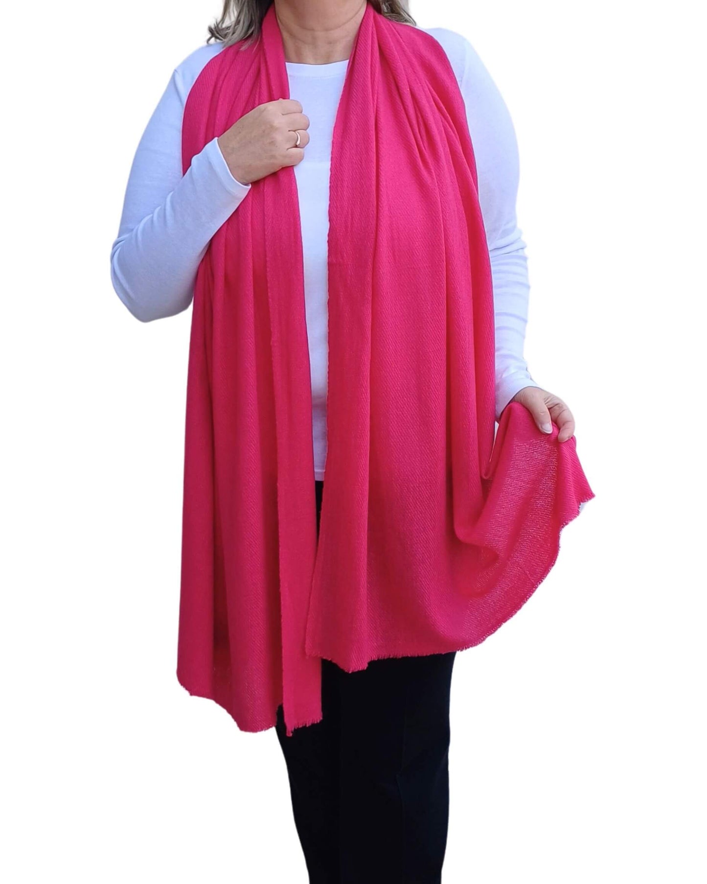 Handmade Plain Cashmere Scarf