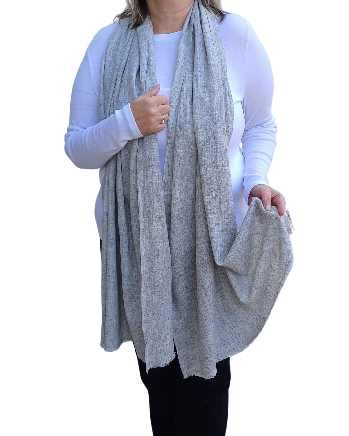 Handmade Plain Cashmere Scarf