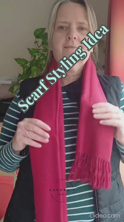 Elegant Cashmere Blend Blanket Scarf