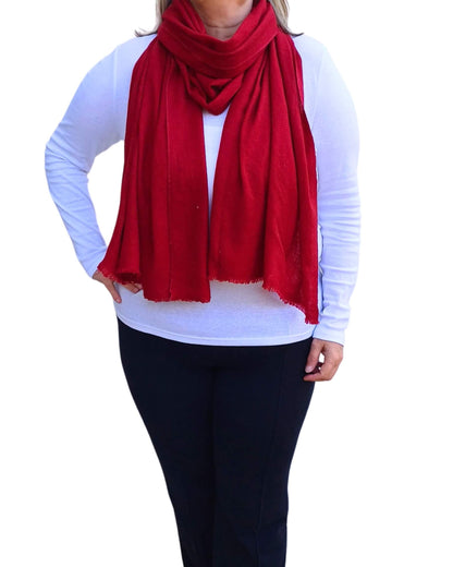 Handmade Plain Cashmere Scarf