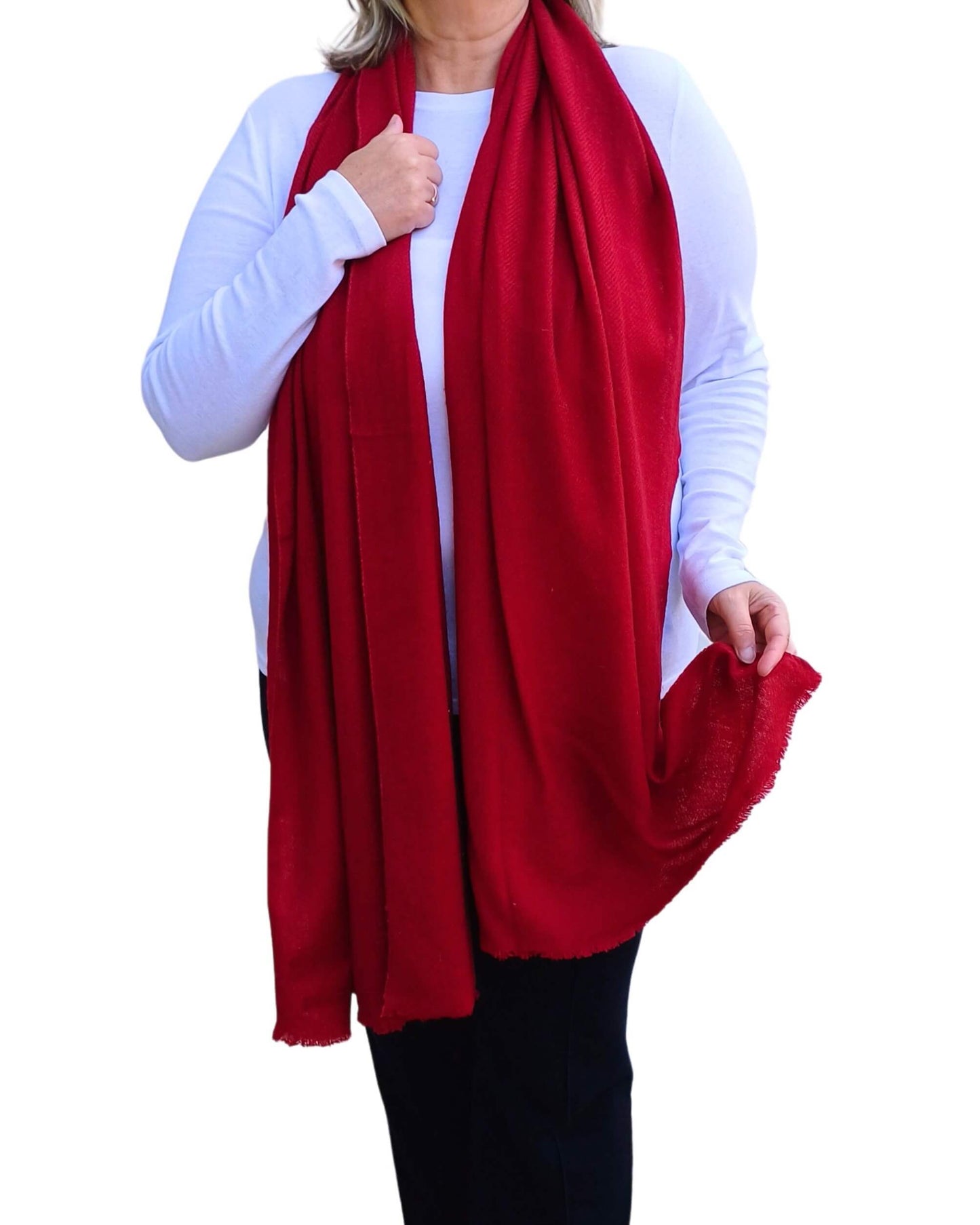 Handmade Plain Cashmere Scarf